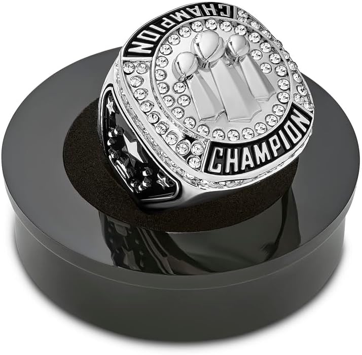 Express Medals 1 to 12 Packs of Fantasy Football Trophy Style Champion Trophy Rings - S