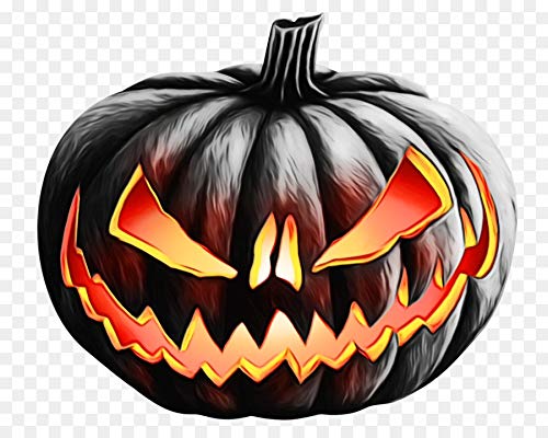 4" Tall Vinyl Sticker Halloween Pumpkin Jack o Lantern Pumpkin Monster Premium Quality Decals Indoor/Outdoor Use for Car Bumper Laptop Window & Any Surfaces