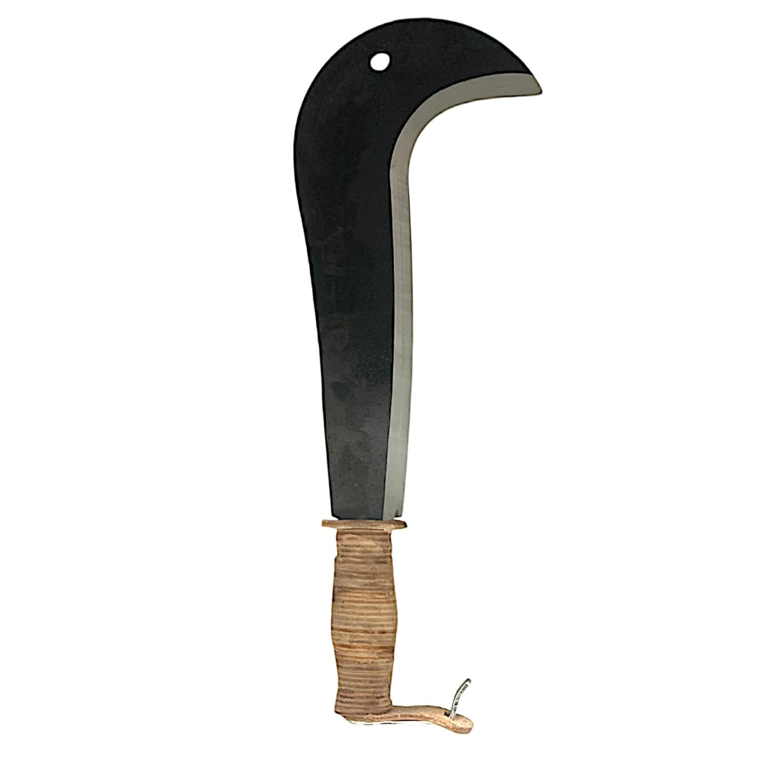 21 SHOP® Roncola 30 cm Manico in Cuoio, Coltello da Canna Falcetto Lama Affilata con Gancio e Protezione, Utensile Agricolo e da Giardinaggio per la cura di piante, alberi e raccolti Tipo "Bergamo"