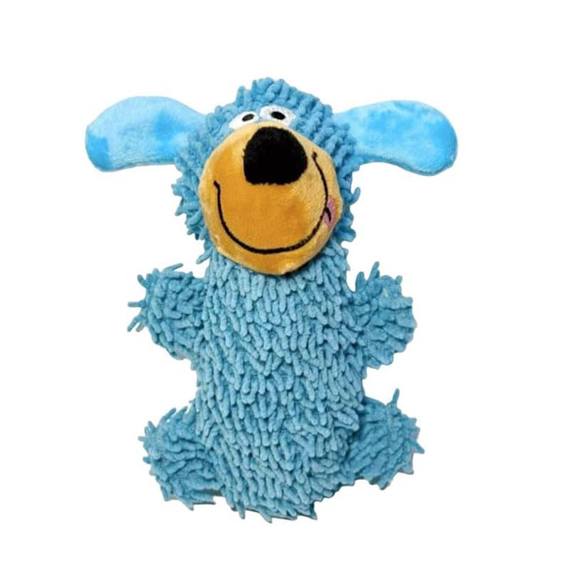 Mounteps Dog Toy, Squeaky Dog Plush Toy, Dogs Chew Toys for Interactive Play Fun, Crinkly Soft Interactive Plush Animal Toys for Tooth Cleaning (Blue)