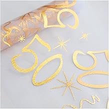 Bieiyhe 50th Birthday Table Runner 28cmx5m, Happy Birthday Table Runner, Party Decoration Table Runner, Organza Table Runner, Rectangular Happy Birthday Table Runner for Men and Women