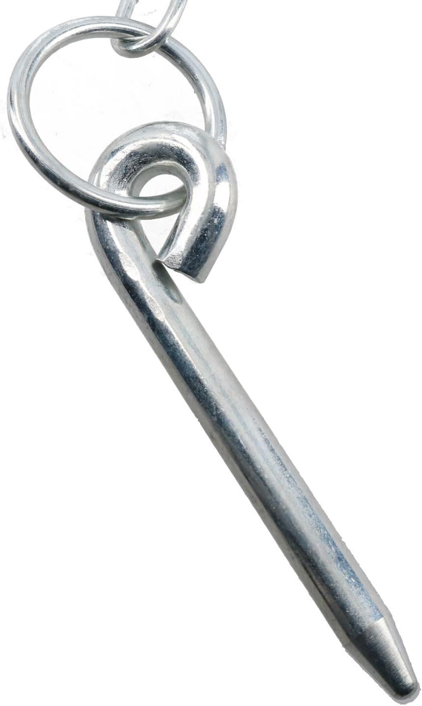 Round Cotter Pin & Chain 10mm by 135mm for Trailer Tipper Tailgate Tailboard