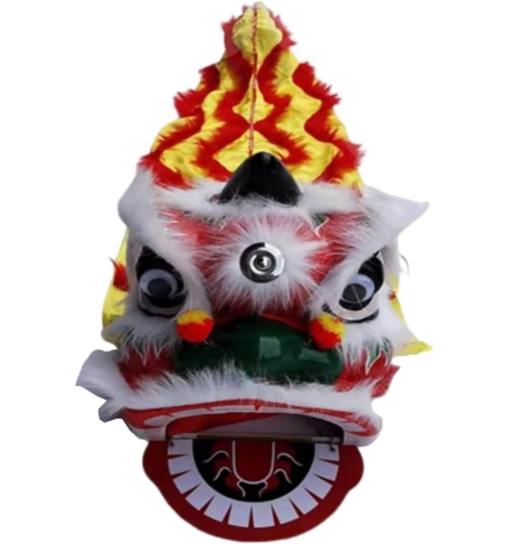 Drago Cinese per Feste Costume da Mascotte di Danza del Leone Drago Cinese 9 Pollici. Puntelli Spettacolo Capodanno Feste Cinesi in Italia(B)