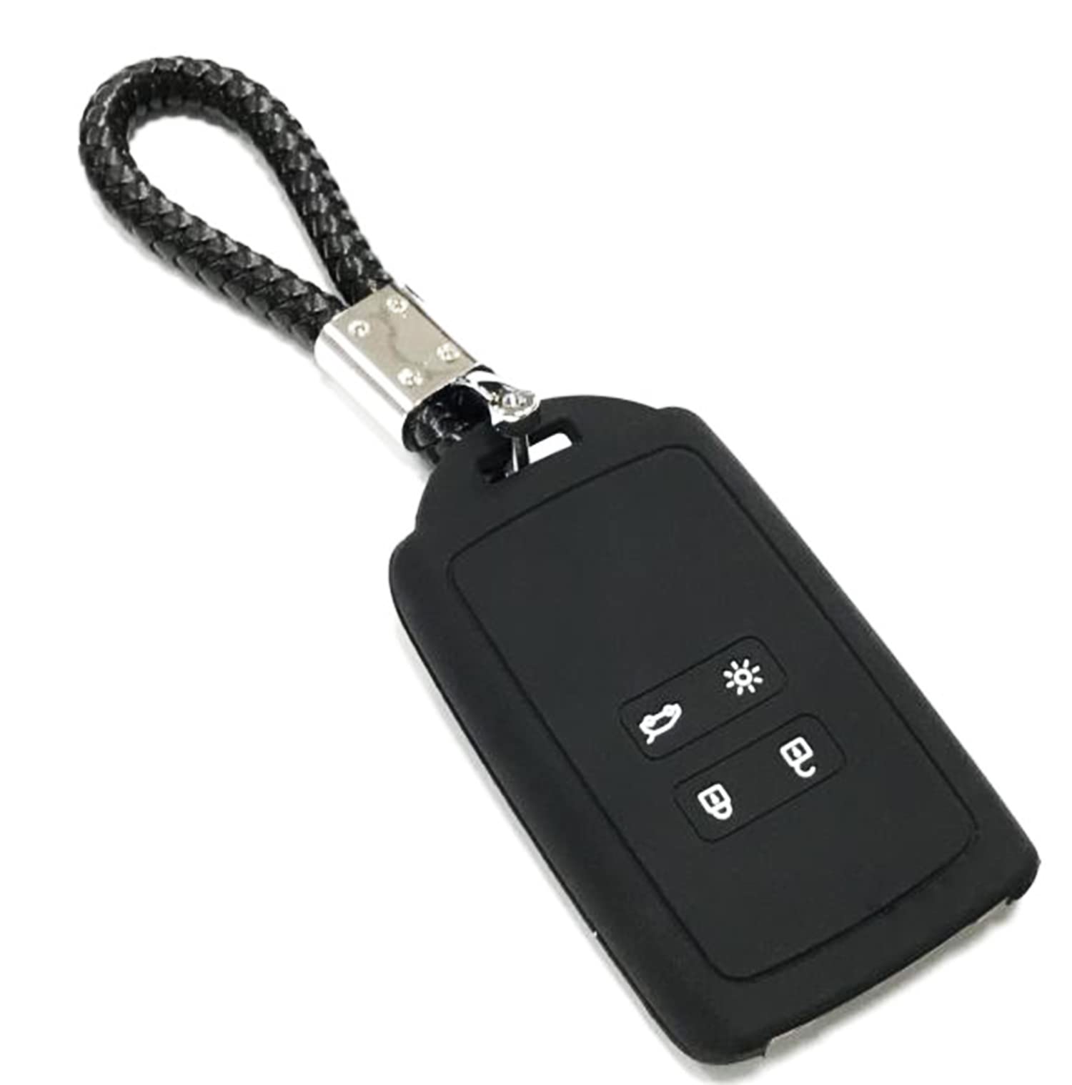 HooRLZ R-enault - Custodia per chiave R-enault per auto traffico Captur Arkana Clio Kadjar Koleos Megane Espace Master Scenic Dacia, custodia per chiave auto in silicone, 4 pulsanti blu