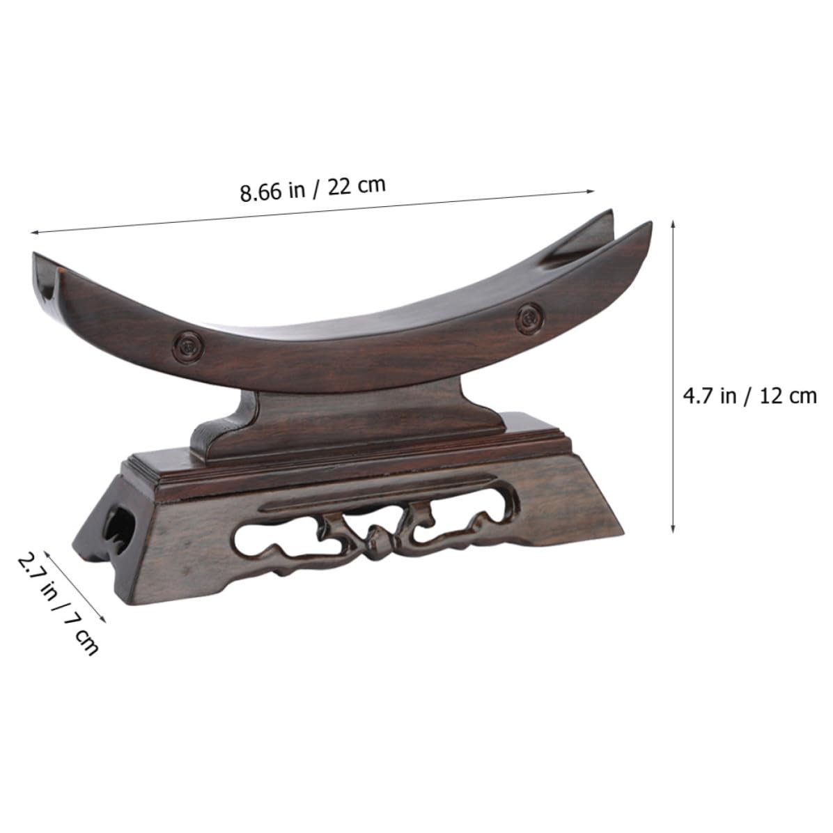 CLISPEED Soporte para Espadas Estante de Espadas Decorativo Madera de Palo de Rosa Portátil Superficie Lisa Soporte de Escritorio y Cuchillos