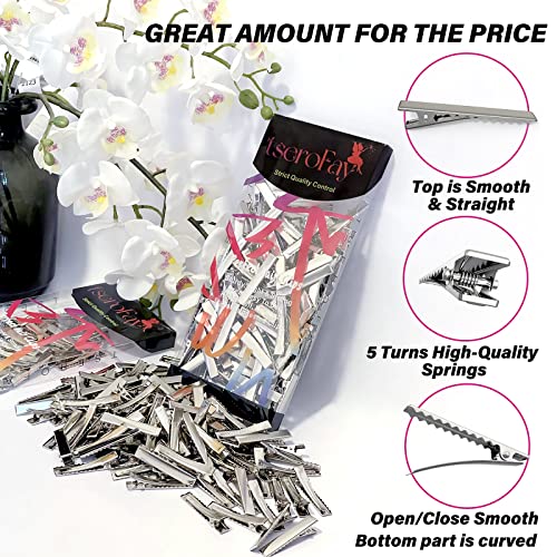 120Pcs-Alligator-Hair-Bows-Clips-for-Crafts45cm177-DIY-Bow-Clips-Bulk-Gator-Metal-Clip-Hairdresser-Clips-for-Bow-Making-Large-Plain-Clips-Supplies-177-Dreadlock-Dreads-Retwist