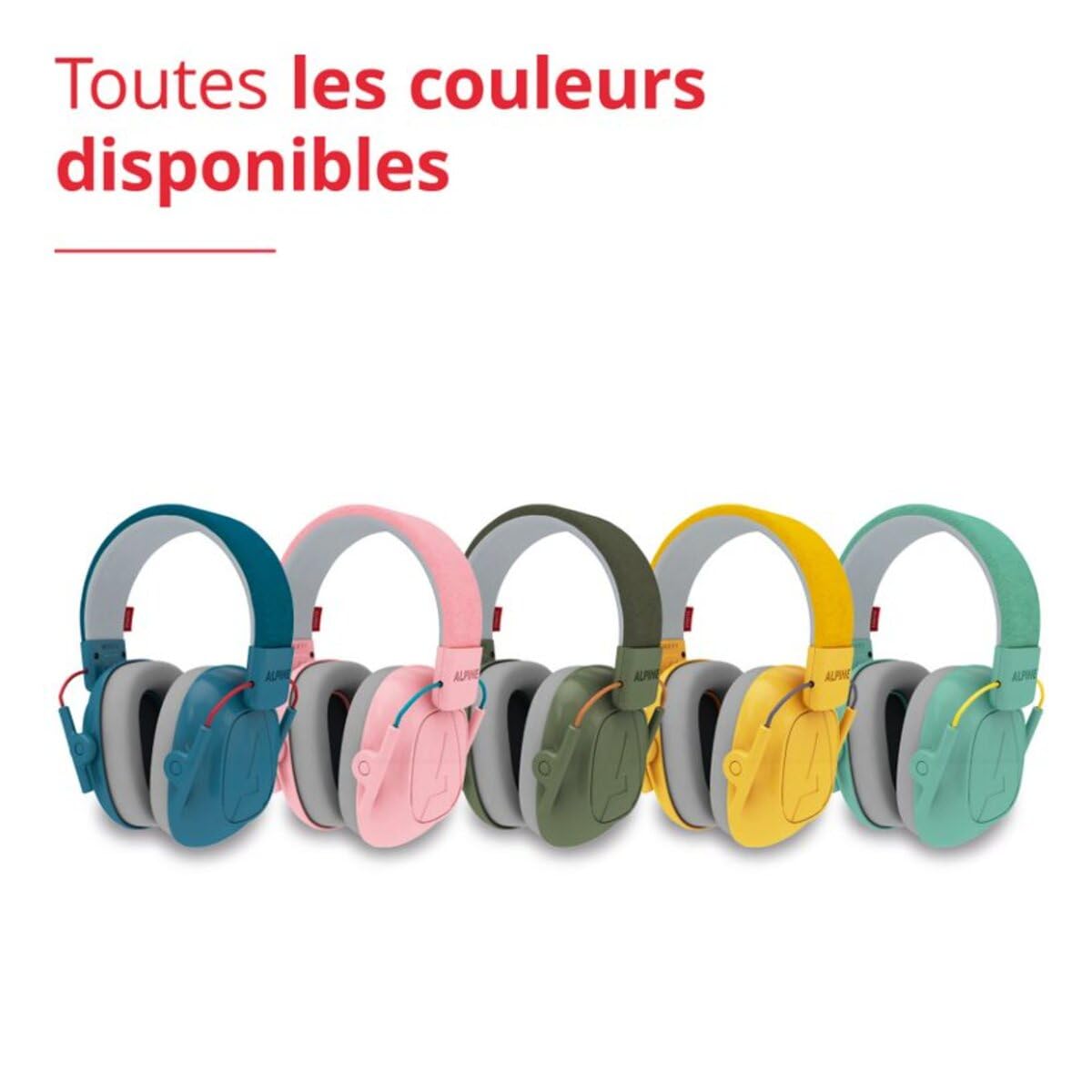 Alpine Muffy Casque Anti-Bruit pour Enfants jusqu’à 16 ans | Protection Auditive Certifiée CE | Réduction du Bruit 25 dB | Produit Sensoriel pour l’Autisme | Confortable et Réglable | Rose