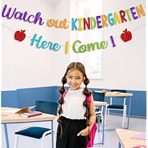 Glitter Watch Out Kindergarten Here I Come Banner Back to School Banner First Day of School Preschool Banner Preschool Kids Classroom Party Decoration Supplies Glitter Watch Out Kindergarten Here I Come Banner Back to School Banner First Day of School Preschool Banner Preschool Kids Classroom Party Decoration Supplies