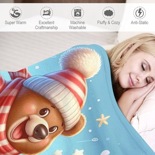 Couverture super douce et moelleuse ours pour vos soirées - 4