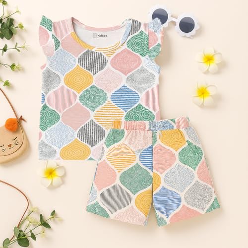 Image of Kidbea Girls' Cotton Dresses | Soft, Breathable Casual & Trendy Outfits for Kids | Sleeveless & Ruffle Sleeve Styles with Multiple Cute Prints