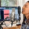 Rode NT1 5th Generation XLR USB Studio Microphone Silver + Keepdrum MS138 WH Articulated Arm Table Tripod White #4