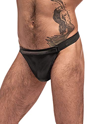String Culotte Homme Male Power Grip & Rip noir en microfibre extensible