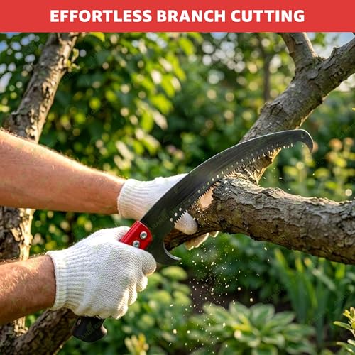 Image of Anandi Green's Garden Pruning Saw Big Size Tree Pruner With Extendable Pole Fixing Slot Hand Tools For Remove Unwanted Branches In Your Garden, Hand powered tool