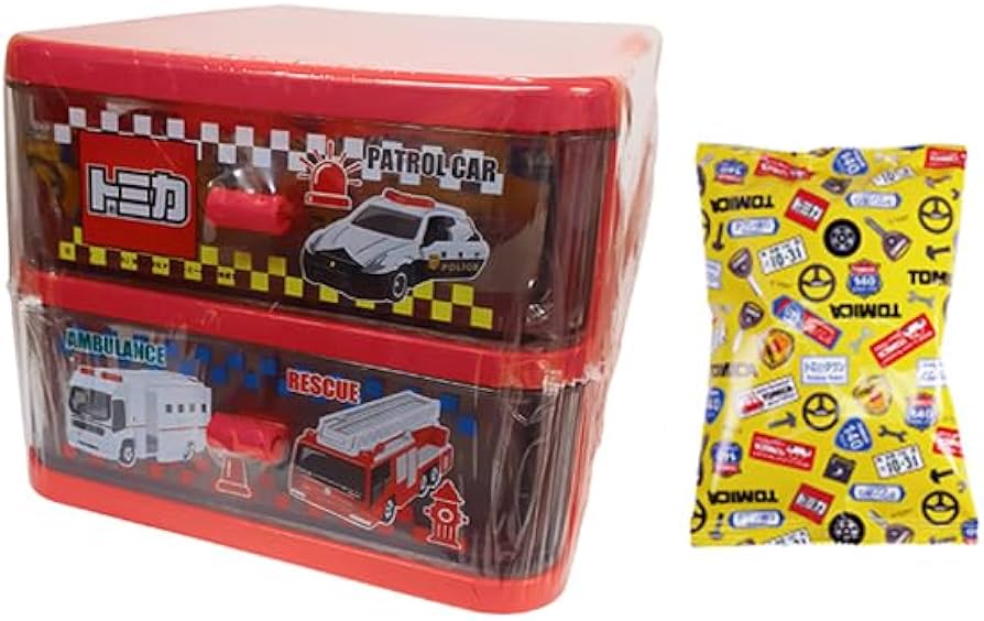 Amazon.co.jp: タカラトミーアーツ トミカ お菓子入り2段BOX