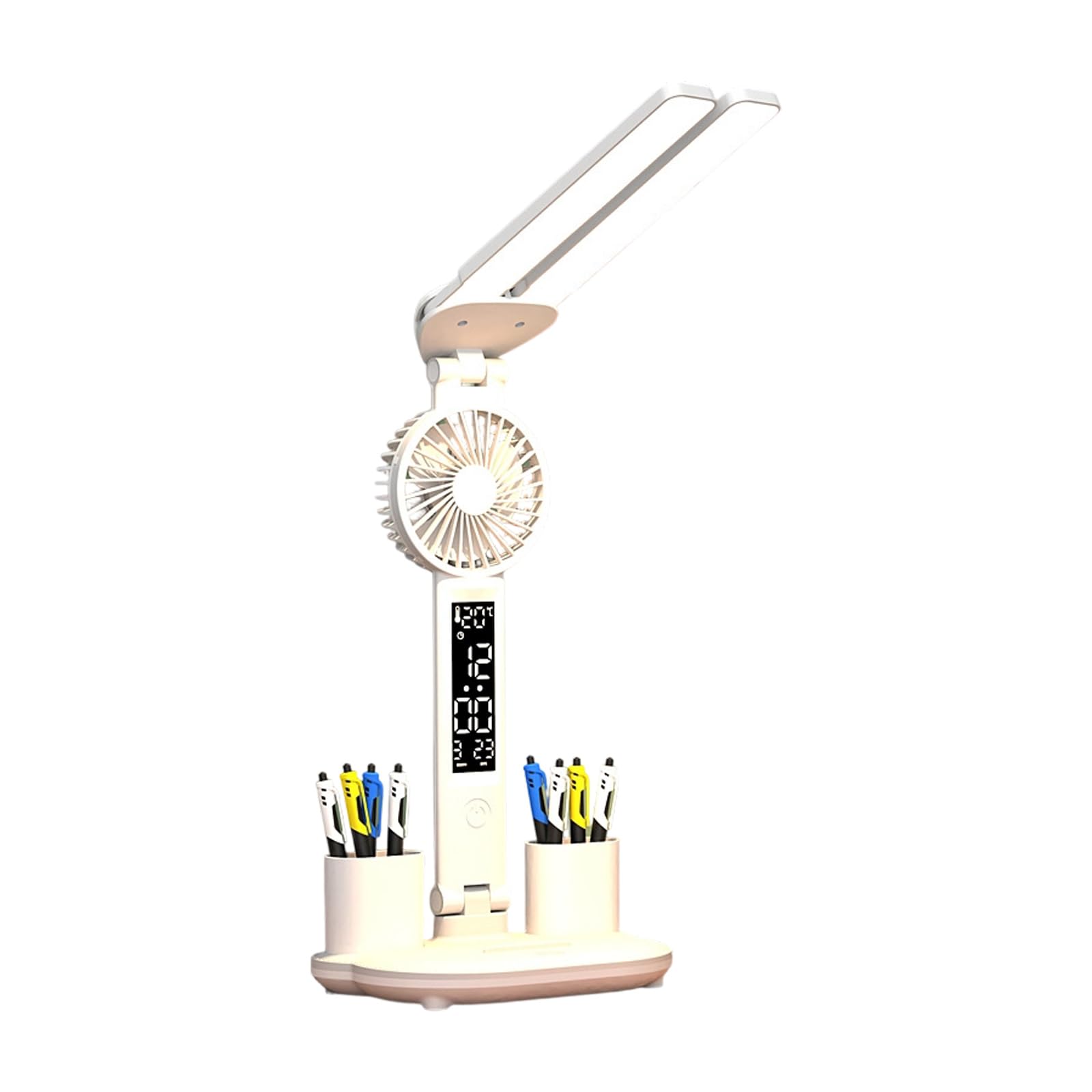 Nucelit Direction LED Desk Lamp Bedroom Reading Lights with Organizational Pen Tray Construction for Workspaces Reading Lamp with Pen Holder