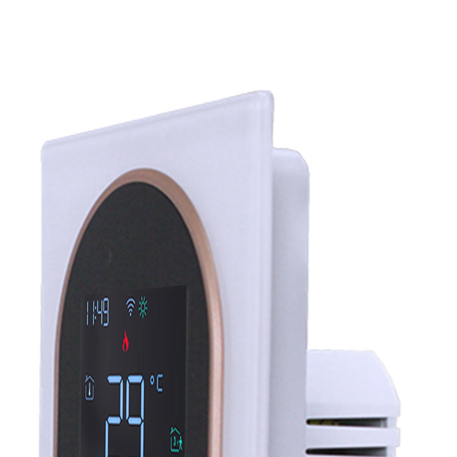 Inteligentny Termostat z Pokrętłem Domowy Inteligentny Termostat Pokrętło Dotykowe LCD 2,4 GHz Programowalna Aplikacja WiFi Sterowanie Dotykowe LCD Nadaje się do Pokoju Rodzinnego