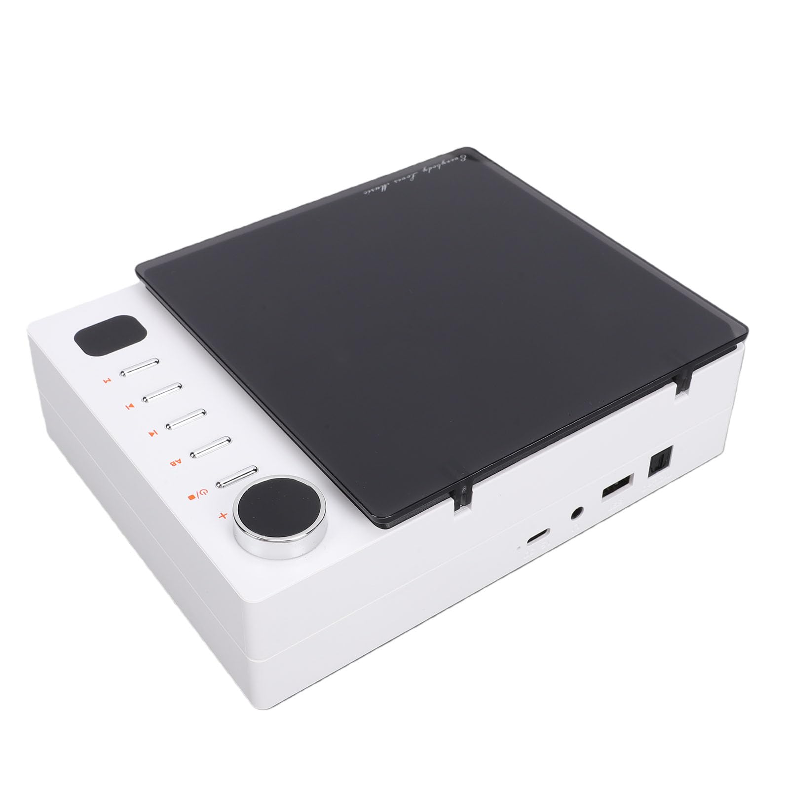 Elprico Lettore CD Bluetooth Portatile con Telecomando e Radio FM per Uso Personale, Elegante Design in ABS e Alluminio (WHITE)