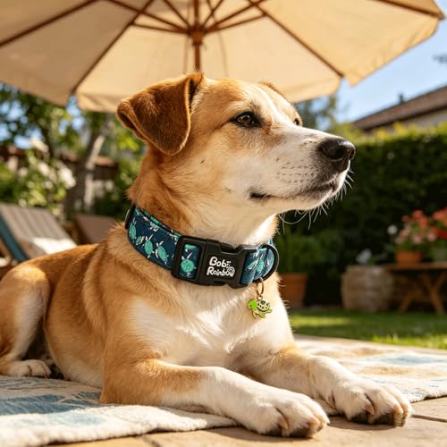 Collier pour chien réglable et durable à boucle rapide bleue - 7