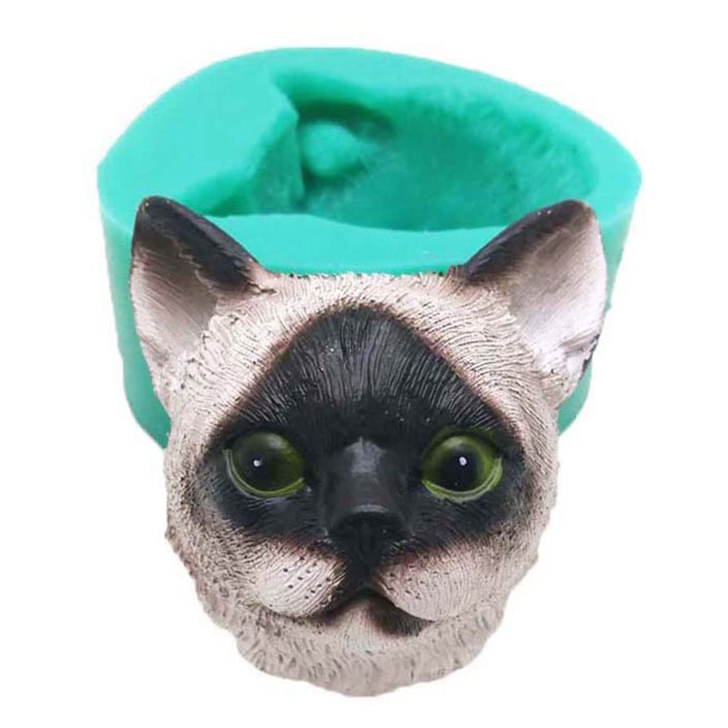 Kalttoy Baking Gadgets Cartoon Cats for Head Silicone Flexible Food Safe Clay Resin Ceramics Candy Fondant Chocolate So Silicone Molds
