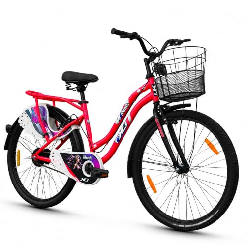 Image of XCi Titania 26T Women's Bicycle, 26-Inch Tyres, Single Speed, Non-Geared, Rigid Suspension, Calliper Brakes, Adult (12+ Years), 18 Inches Steel Frame, Pink Black