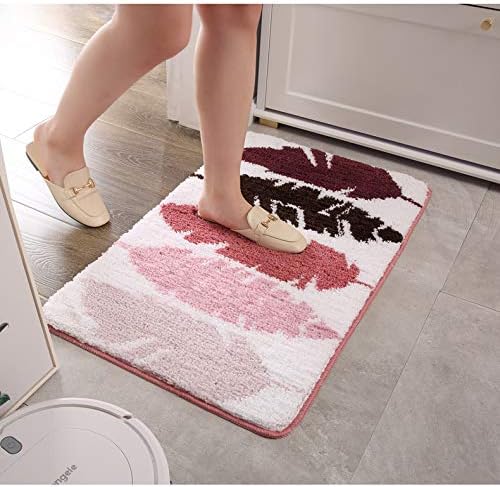 Miniatura 9 de Alfombra de baño simple flocada, absorbente, antideslizante, alfombra para bañera, ducha, dormitorio, lavable.