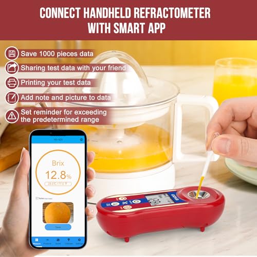 Réfractomètre numérique Brix avec ATC pour test de sucre intelligent 0-60% - 5
