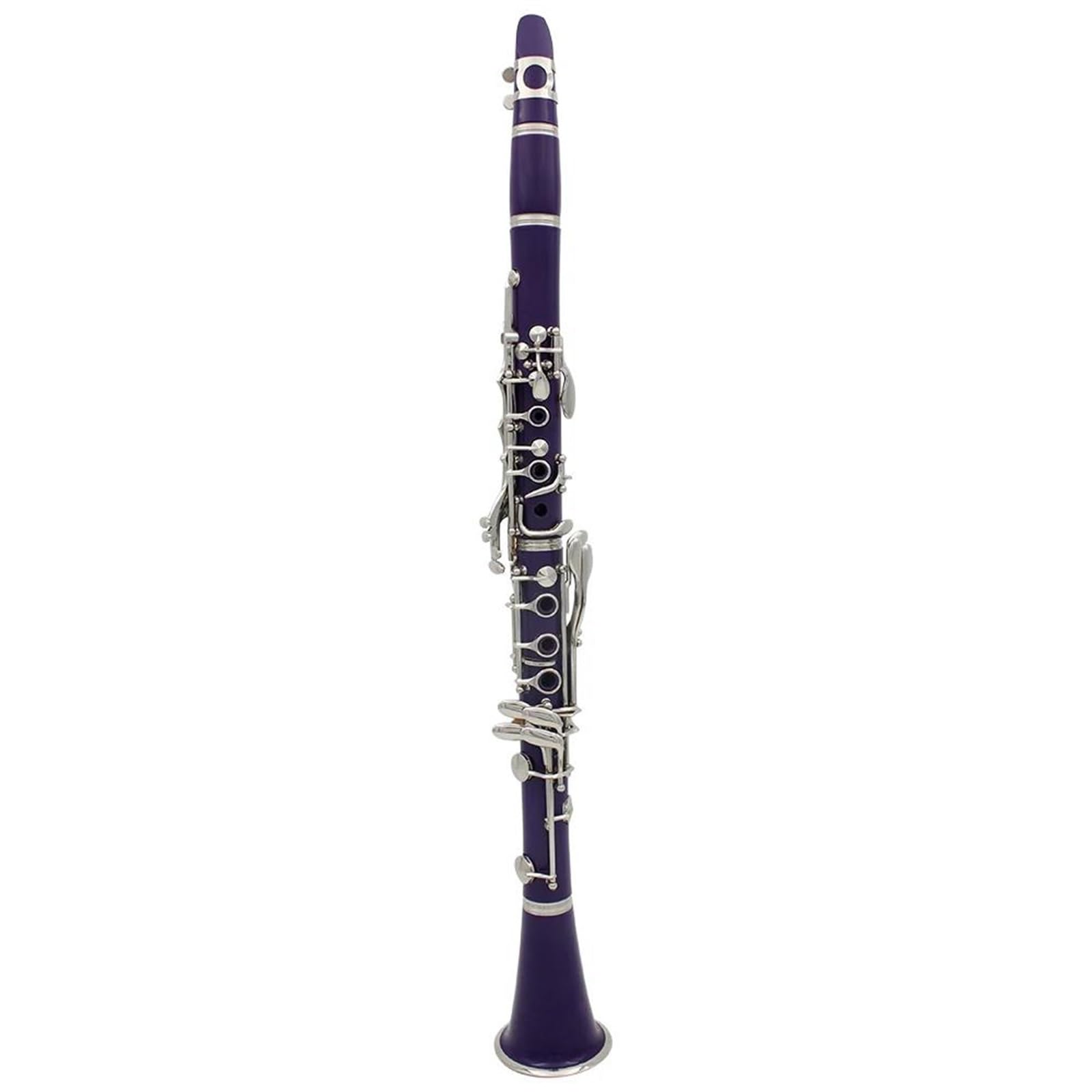 instrumento Clarinet Clarinete Bb De 17 Teclas 6 Anillos Clarinete Morado Clarinete De Baquelita Portátil Con Accesorios Instrumentos De Viento De Madera