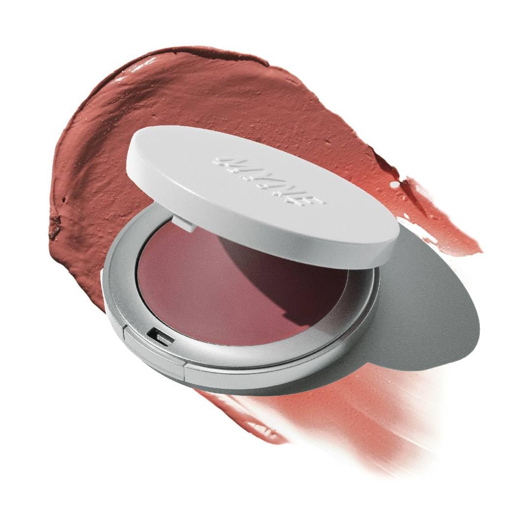 Haute Flash Cream Blush & Lip Tint with 5x Magnified Mirror, Hydrating Buildable Face Makeup for All Skin Tones, Radiant Finish, Mood Swing