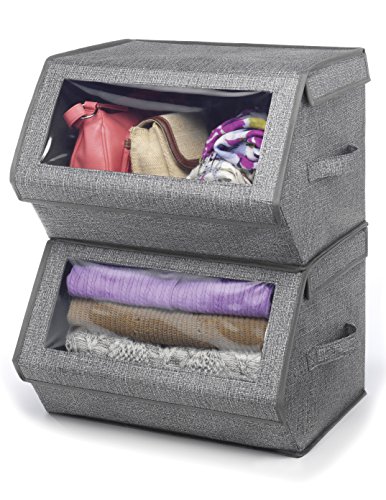 Whitmor Stackable Window Box, Crosshatch Gray, 1 Pack - Image 4