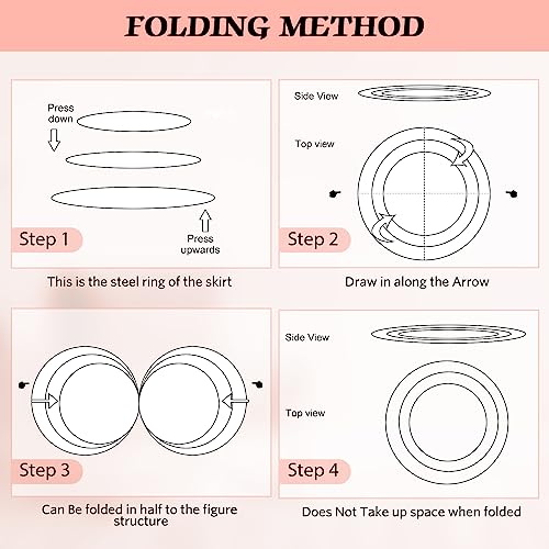 Petticoat Skirt for Women Under Dress 4 Hoop Under Skirt for Wedding, Crinoline Underskirt for Women Bridal4