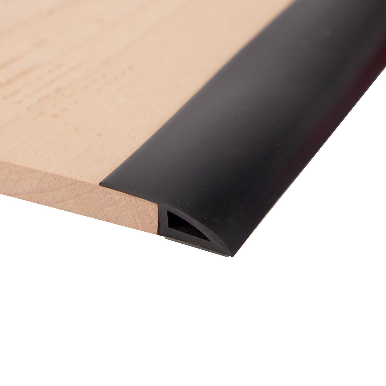 Durdiiy Door Threshold Strip 35mm (W)*1m (L) Laminate Door Threshold Strip Self Adhesive Carpet Edge Strip PVC Floor Transition Strips Threshold Trim and Edgings Threshold Strip for Joins Gap (Black)