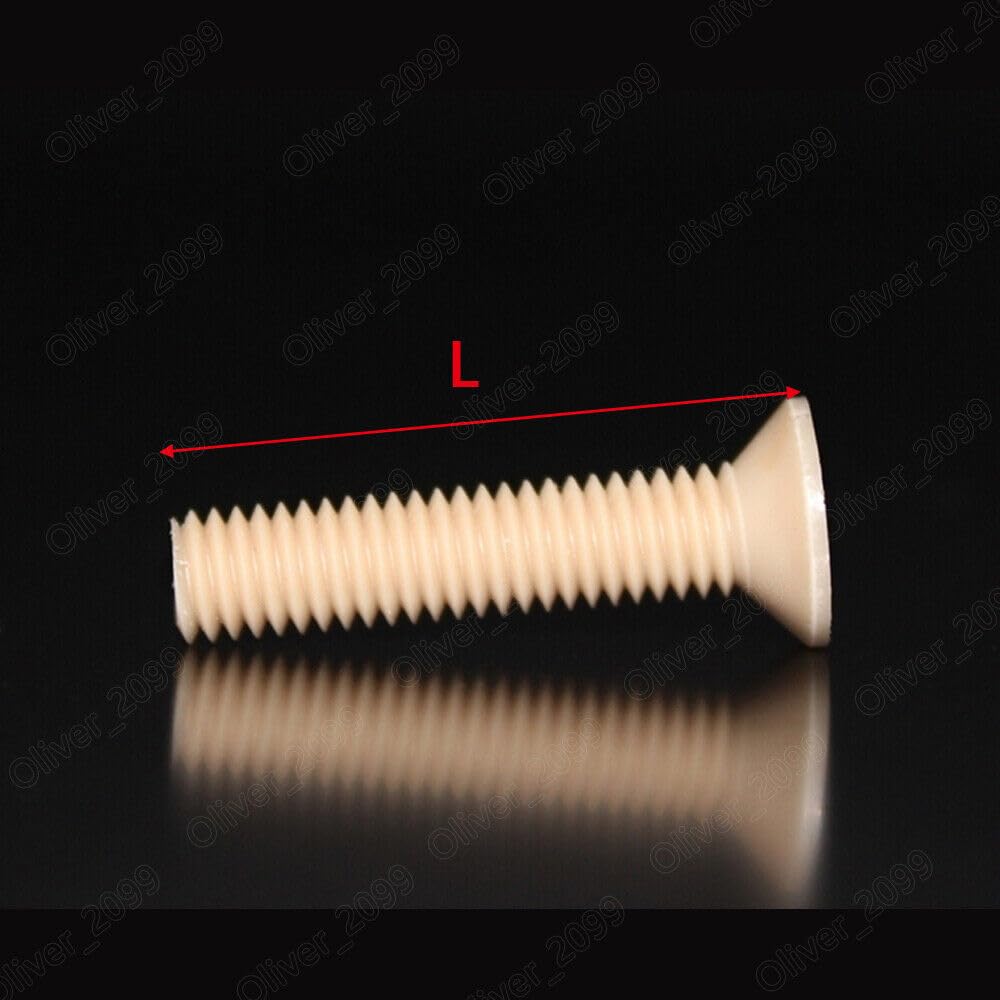 PEEK Tornillos de cabeza avellanada Phillips de plástico M1,2 M.4 M2 M3 M4 M5 M6 M8 (20,M5 x 16 mm)