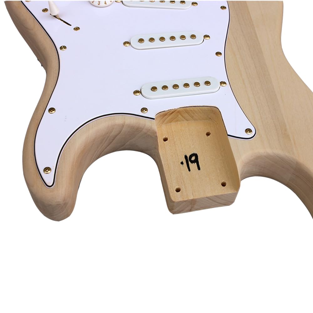 Zestaw gitarowy DIY z korpusem mahoniowym Gryf mahoniowy z podstrunnicą z palisandru 6 strunowy Zestaw gitary elektrycznej DIY ze wszystkimi komponentami do zbudowania własnej gitary