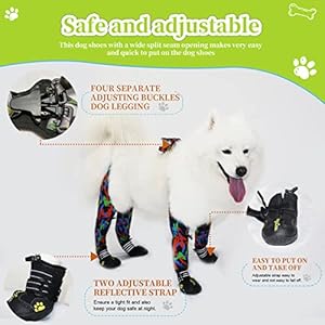 Dog-Boots-Waterproof-Shoes-for-Dogs-with-Reflective-Strips-Rugged-Anti-Slip-Sole-Adjustable-Dog-Leggings-Dog-Pants-Size4 - Cucciolini Doodles   Dog-Boots-Waterproof-Shoes-for-Dogs-with-Reflective-Strips-Rugged-Anti-Slip-Sole-Adjustable-Dog-Leggings-Dog-Pants-Size4