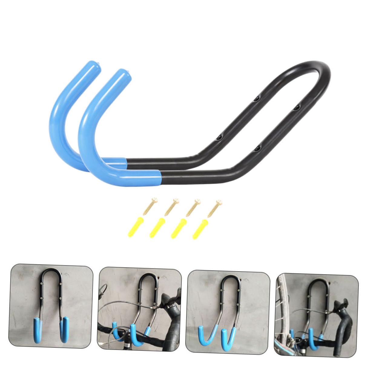 POPETPOP 1Pc Bike Hanger Wall Mount Rack Space Saving Storage for Mountain Road Folding Bikes for Garage Home Office Durable Bike Display Holder