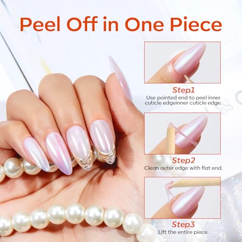 Image of modelones 2Pcs Gel Polish Liquid Latex for Nails, 15 ml Peel Off Base Coat Nail Polish Barrier with Stick, Fast Dry Cuticle Guard, Skin Protector for Fingers