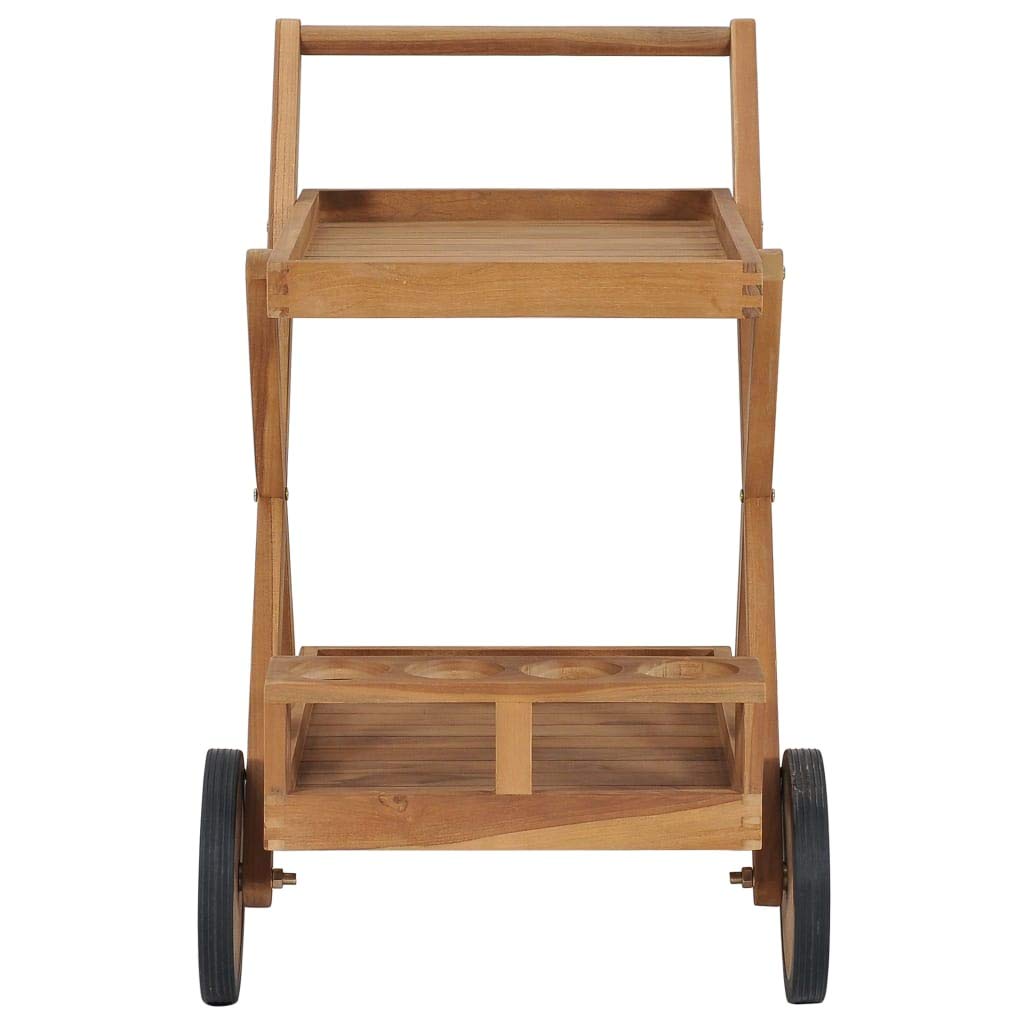 vidaXL Carrito del Té Carro Bandejas con Ruedas de Transportar Bebidas Comidas Café Vino Camarera de Jardín Bar Barra Servir