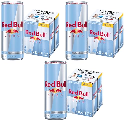 Image of Red Bull Zero Energy Drink, 8.4 fl. oz., with 80mg Caffeine, Taurine & B Vitamins, Pack of 12 cans