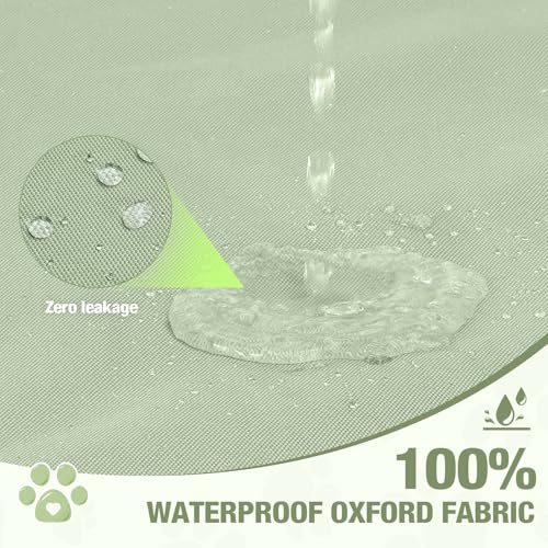 Lekereise Outdoor Hundebett Wasserdicht, Aufblasbar Hundeliege 126x66x12cm ideal für Mittelgroße und Kleine Hunde, Abnehmbarer und Waschbarer Bezug, Hundekorb für Reisen und den Garten (Grün)
