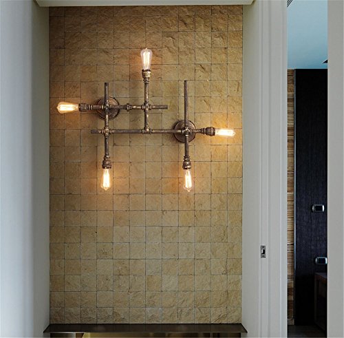 Retro Wall Light E27 Creative Rusty Color Baking Paint Iron Water Pipe Wall Lamp for Bar Cafe Loft Industrial Style Restaurant Aisle Vintage Wall Sconce steampunk buy now online Retro Wall Light E27 Creative Rusty Color Baking Paint Iron Water Pipe Wall Lamp for Bar Cafe Loft Industrial Style Restaurant Aisle Vintage Wall Sconce steampunk buy now online