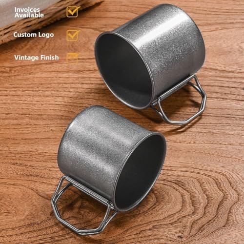 Vintage Stainless Steel Folding Cup, 304 Grade, Compact Travel Mug with Collapsible Handle for Camping, Outdoor, and Commuting (8cm) - Image 5