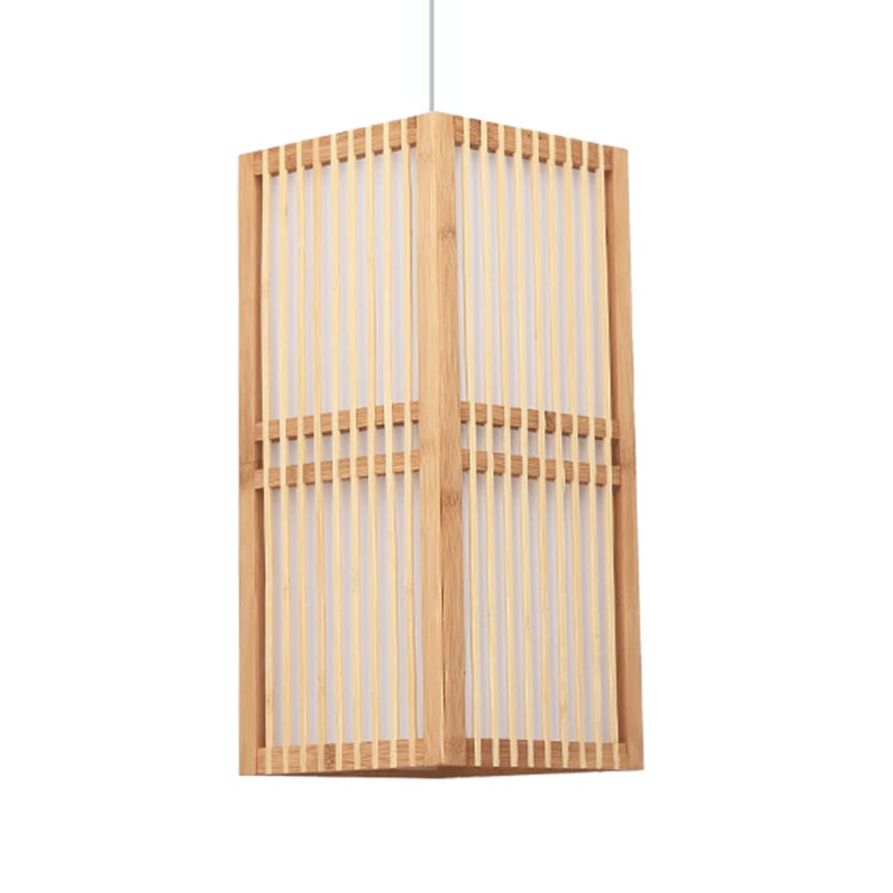 Lampe suspendue scandinave en bambou idéale au-dessus d'un îlot de cuisine