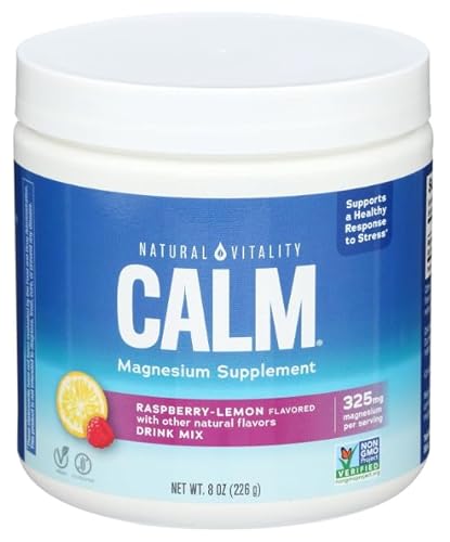 Magnesio Polvere Calma, Lampone-Limone, Senza Glutine, 226 g