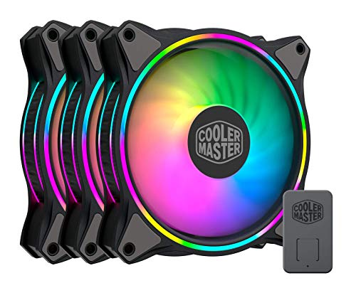 Cooler Master MasterFan 3N1 MF120 Halo ARGB - Dual Ring Addressable RGB Lighting, Case & Cooling Hybrid Fan Blade Design with Jam Sensor Protection & Vibration Dampening Frame - 3N1 with Controller