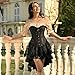 Frawirshau Renaissance Corset Top Plus Size Women's Black Corset & Bustier Size L