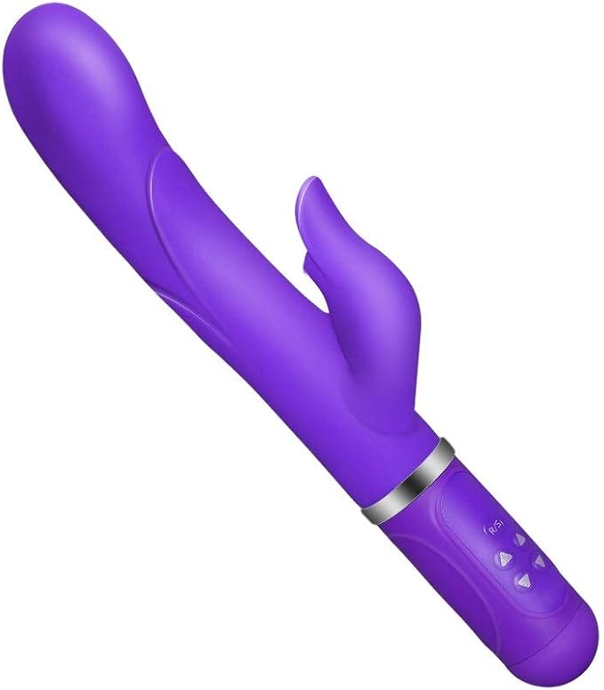 Vibrador de empuje giratorio de silicona recargable ...