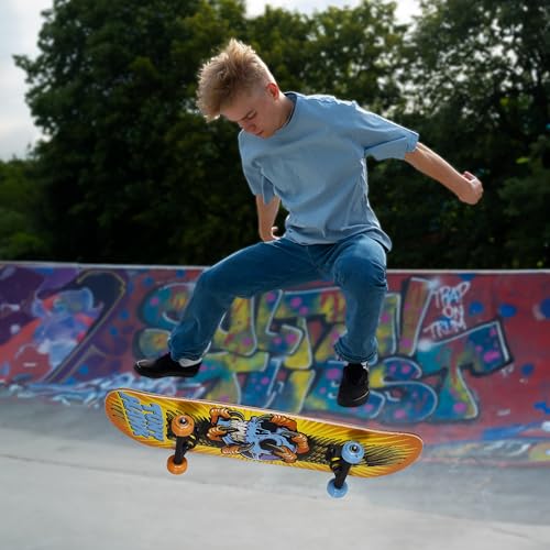 Image of Tony Hawk 31 inch Skateboard - Signature Series 1 Skateboard with Pro Trucks, Full Grip Tape, 9-Ply Maple Deck, Ideal for All Experience Levels