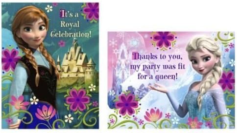 Frozen Birthday Party Supplies - 24 Party Invitations and 24 Thank You Notes image 3