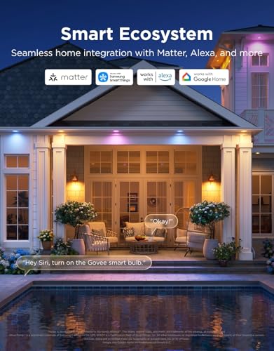 Image of Govee Par38 Flood Smart Light Bulbs, 1300Lm Flood Light Outdoor 2-Pack | IP65 Waterproof, Smart Bulbs Compatible with Alexa, Matter & SmartThings, RGBWW Tunable White for Porch & Garage, E26 Base