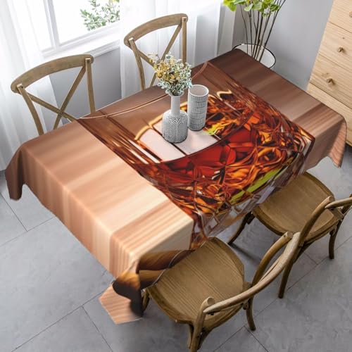 Nappe rustique pour salle à manger au motif de tasse de liqueur marron